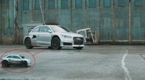 Um Garoto e seu Audi RC desafiam um Audi S1 Quattro. Quem vence essa?