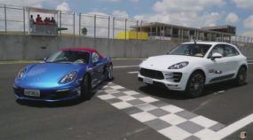Desafio de Porsches: Rubens Barrichello Acelera o Macan contra o Boxster S! Será que o SUV ganha do Clássico?