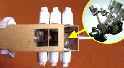 Inacreditável! Esse cara construiu o seu próprio motor V6 (de Papel)… e ele funciona!