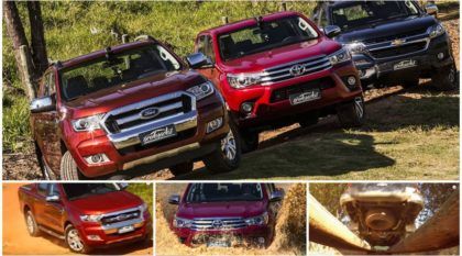 Desafio TOP das Picapes: Hilux x S10 x Ranger! Qual é melhor e mais rápida no Off-Road?