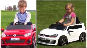 Família motorizada e com pé embaixo: conheça o VW Golf GTI elétrico para as crianças!