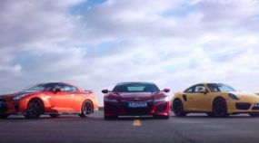 Honda NSX, Porsche 911 Turbo e Nissan GT-R no tira-teima: quem alcança primeiro 240 km/h?