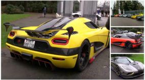 Família insana reunida! Amigos juntam 7 supercarros Koenigsegg e aceleram em encontro fabuloso