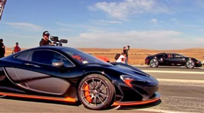 Hipercarros e polêmica: Bugatti Veyron desafia McLaren P1 na arrancada