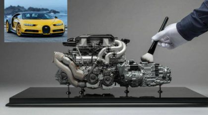 Obra de arte: Revelada a miniatura perfeita de motor do Bugatti Chiron (custando R$ 30 mil)