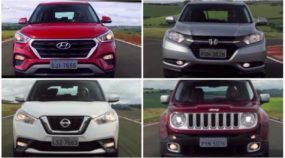 Comparativo dos SUVs em Vídeo: HR-V x Renegade x Creta x Kicks x Tracker x Captur