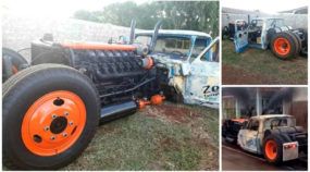 Projeto insano no Paraná: Vídeo revela esse Rat Truck com motor V12 (quadriturbo) e estilo brutal