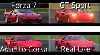Simuladores em comparativo com a Vida Real: Sinta o som de uma Ferrari F40 (no Forza 7, Assetto Corsa e GT Sport)