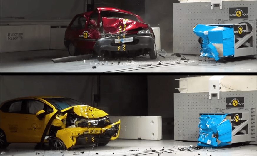 Segurança dos carros em crash test nos últimos 20 anos